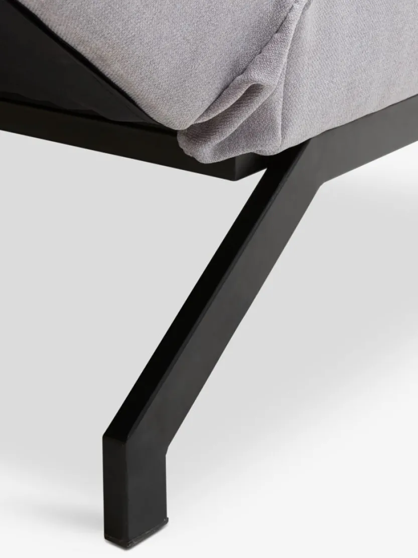 Slaapbank OREVAD lichtgrijze stof