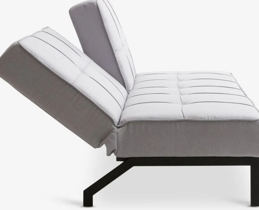 Slaapbank OREVAD lichtgrijze stof