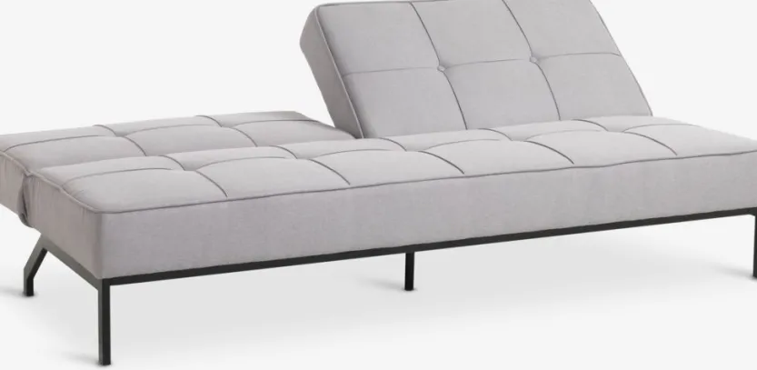 Slaapbank OREVAD lichtgrijze stof