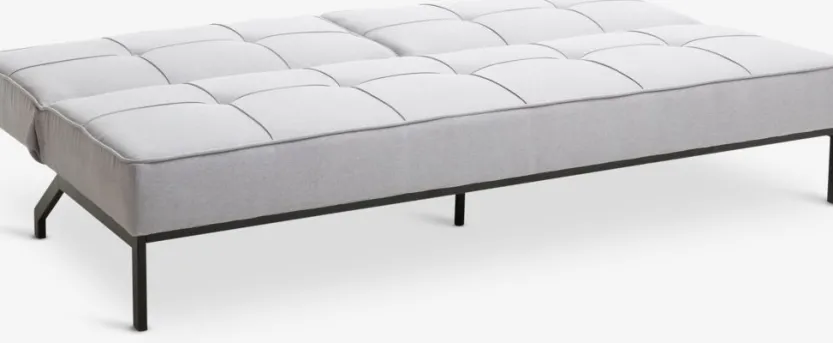 Slaapbank OREVAD lichtgrijze stof