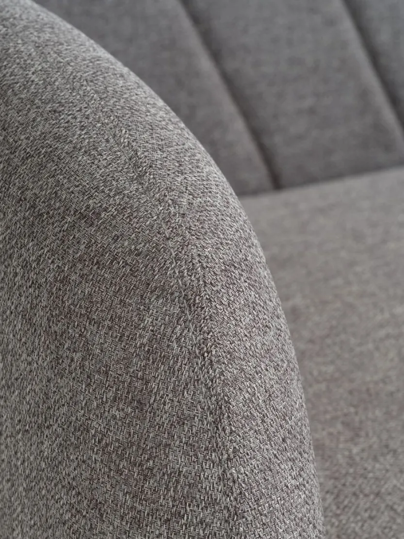 Slaapbank PARADIS lichtgrijze stof/eiken kleur