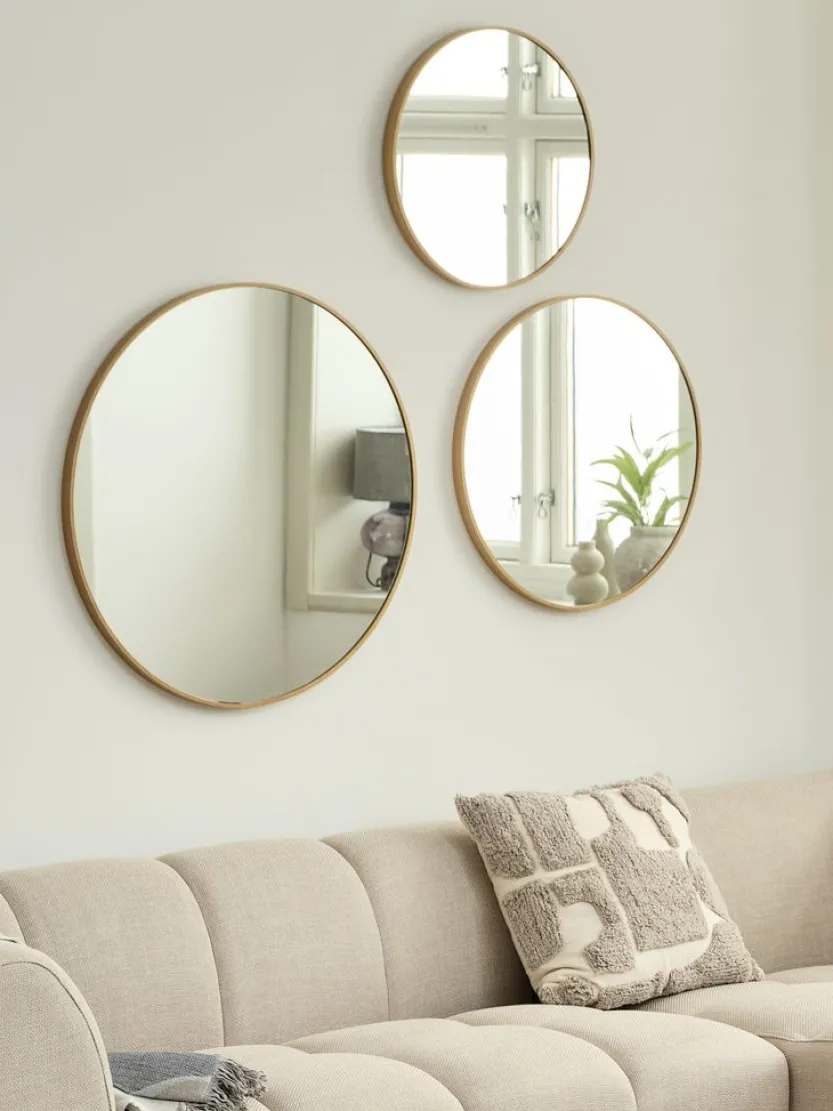 Spiegel SANDAGER 3 stuks eiken kleur