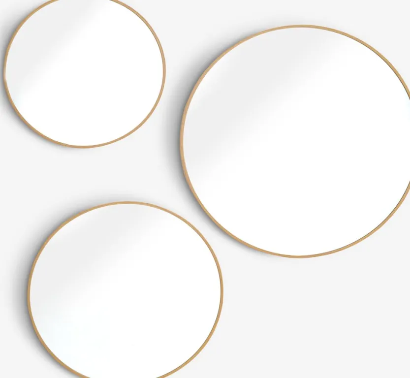 Spiegel SANDAGER 3 stuks eiken kleur