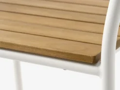 Stapelstoel BASTRUP hardhout/wit