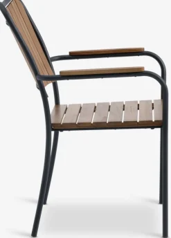 Stapelstoel BASTRUP hardhout/zwart