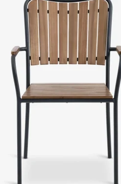 Stapelstoel BASTRUP hardhout/zwart