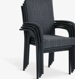 Stapelstoel GUDHJEM zwart