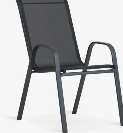 Stapelstoel LEKNES zwart