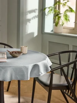 Tafelkleed BLOMME Ø120 grijs