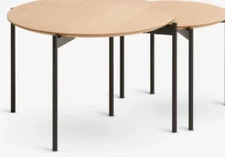 Tafelset BRABRAND Ø70/50 naturel/zwart 2 stuks