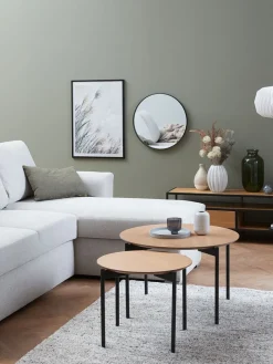 Tafelset BRABRAND Ø70/50 naturel/zwart 2 stuks