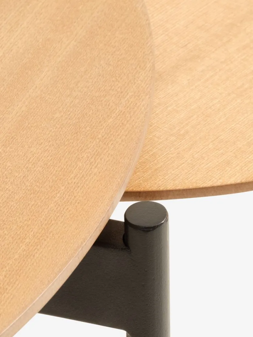 Tafelset BRABRAND Ø70/50 naturel/zwart 2 stuks