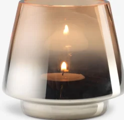 Theelichthouder BRYNJE Ø10xH9 cm bruin