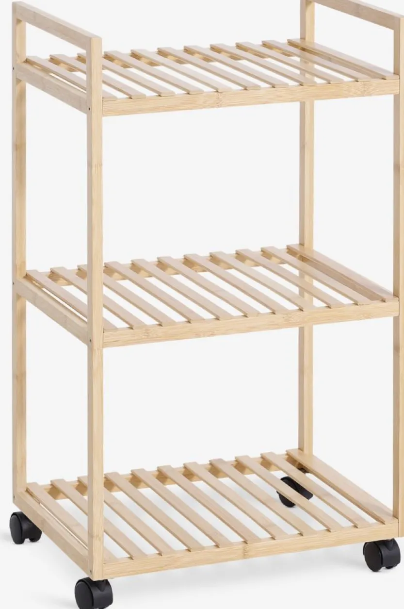 Trolley EGTVED 3 schappen bamboe