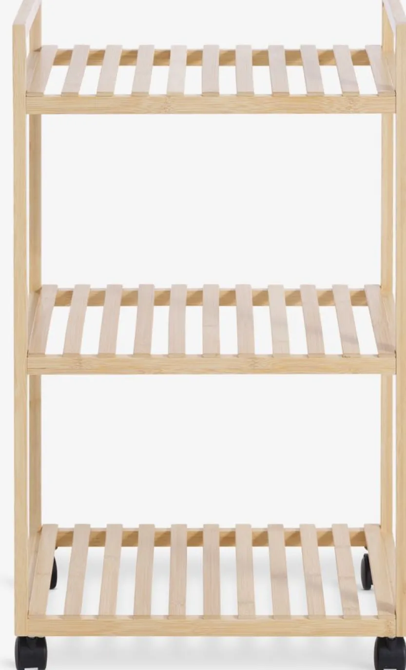 Trolley EGTVED 3 schappen bamboe