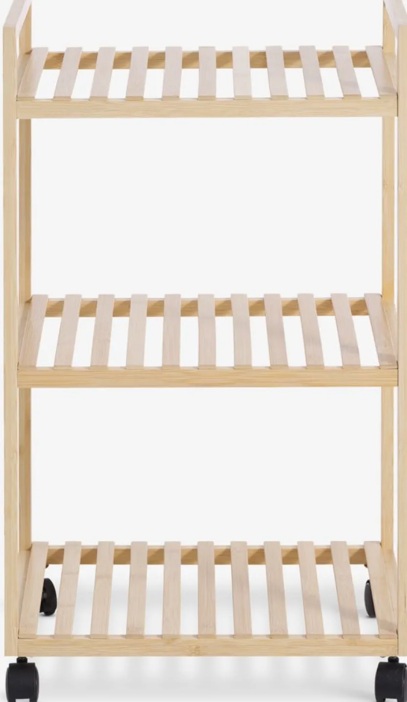 Trolley EGTVED 3 schappen bamboe
