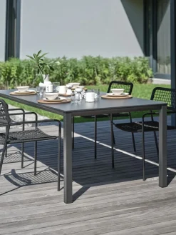 Tuintafel LANGET B95xL207 zwart