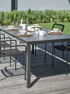 Tuintafel LANGET B95xL207 zwart