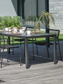 Tuintafel LANGET B95xL207 zwart