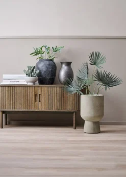 TV bench LYNGVIG 2 tambour deuren donker eiken