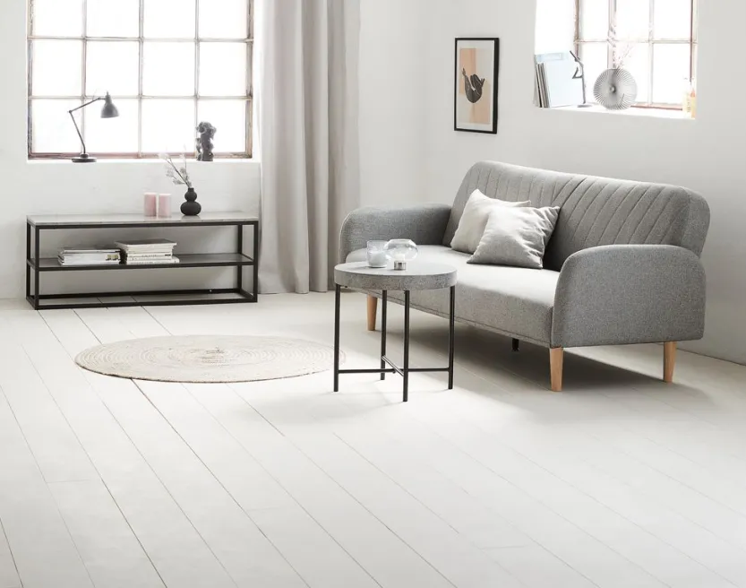 TV-meubel DOKKEDAL 1 schap beton kleur/zwart