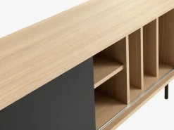 TV-meubel FARSUND eiken/zwart