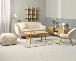 TV-meubel HALMSTAD 2 schuifdeuren eiken kleur