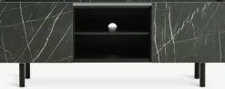 TV-meubel KRONDAL 2 deuren zwart marmer