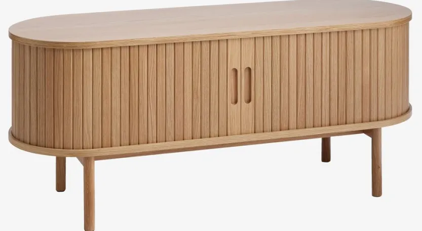 TV-meubel LYNGVIG 2 tambour deuren naturel eiken