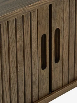 TV-meubel LYNGVIG 160cm 2 tambour deuren donker eiken