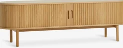 TV-meubel LYNGVIG 160cm 2 tambour deuren naturel eiken