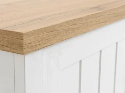 TV-meubel MARKSKEL 2 deuren wit/eiken kleur