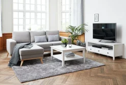TV-meubel NORDBY 3 lades wit