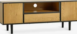 TV-meubel ODENSE 2 deuren 1 lade eiken/zwart