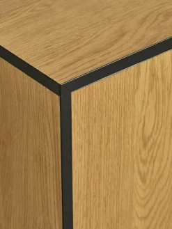 TV-meubel ODENSE 2 deuren 1 lade eiken/zwart