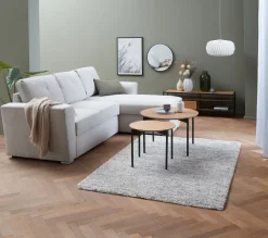 TV-meubel TRAPPEDAL eiken kleur/zwart