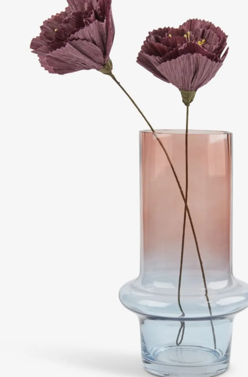 Vaas KRIS Ø15xH26cm blauw/roze