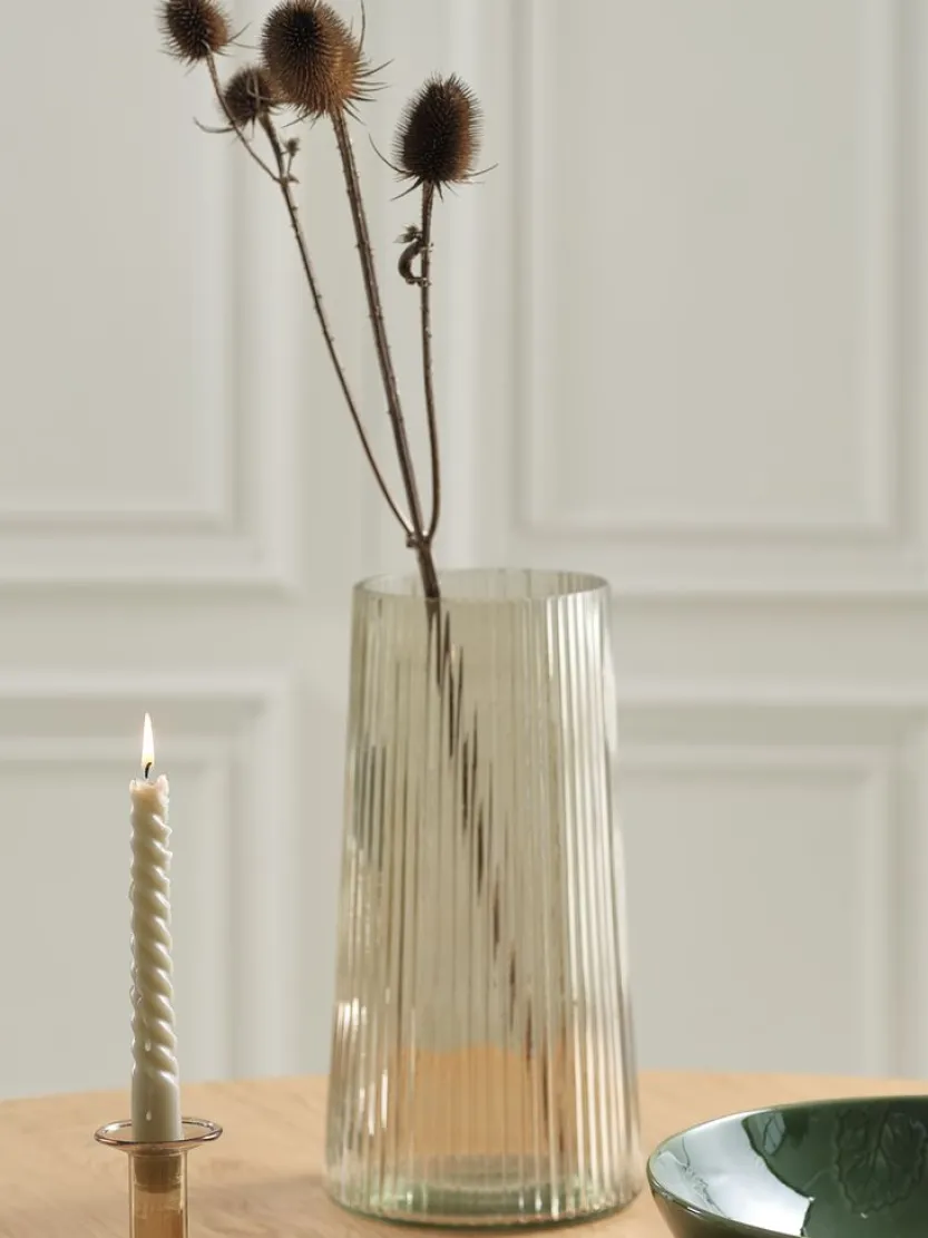 Vaas ROY Ø16xH30cm kaki