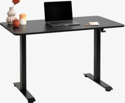 Verstelbaar bureau ASSENTOFT 70x130 zwart