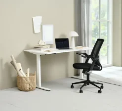 Verstelbaar bureau SVANEKE 70x140 wit