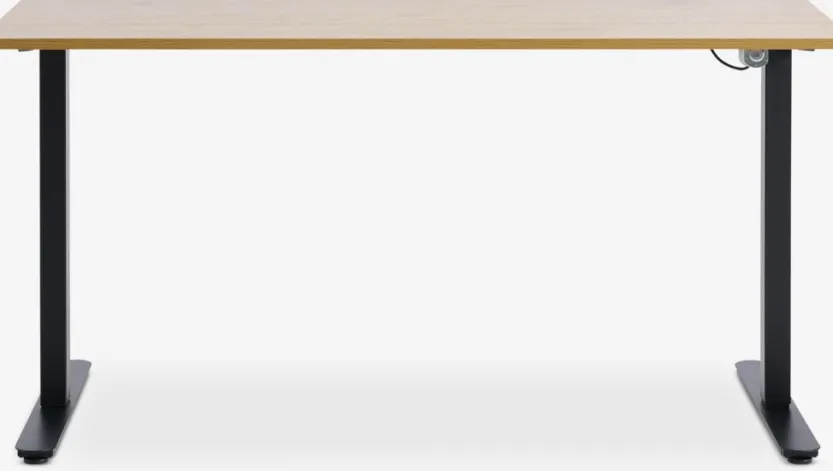 Verstelbaar bureau SVANEKE 70x140 eiken kleur/zwart