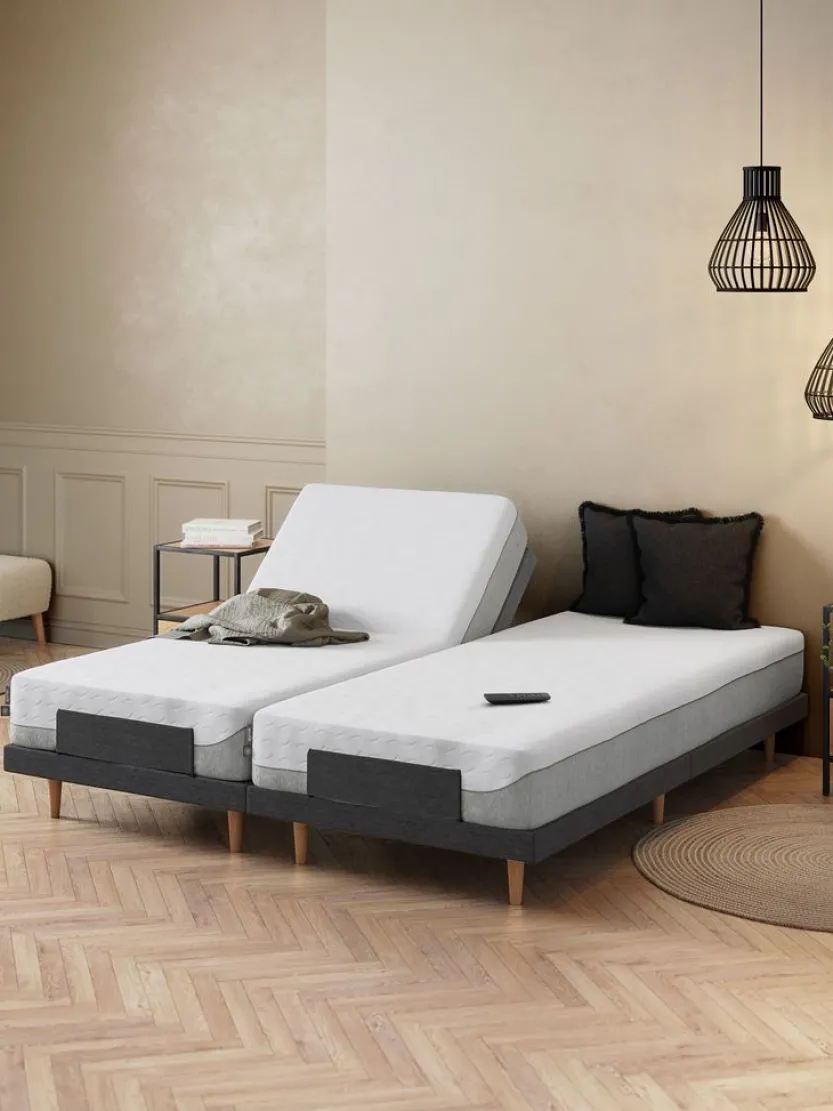 Verstelbare bedbodem 90x200 GOLD A75 grijs-40