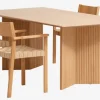 VESTERBORG L200 tafel eiken + 4 VADEHAVET stoelen eiken