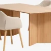 VESTERBORG L200 tafel eiken + 4 ADSLEV stoelen beige