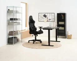 Vitrinekast HOPTRUP 1 deur zwart staal