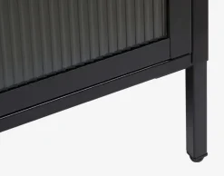 Vitrinekast HOPTRUP 1 deur zwart staal