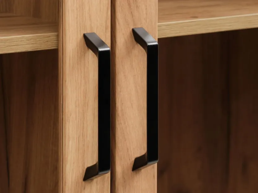 Vitrinekast LINTRUP 2 deuren eiken kleur