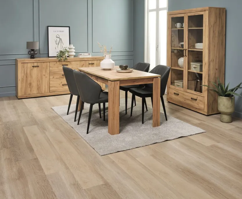 Vitrinekast LINTRUP 2 deuren eiken kleur