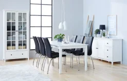 Vitrinekast NORDBY 2 deuren 1 lade wit