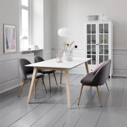 Vitrinekast NORDBY 2 deuren 1 lade wit